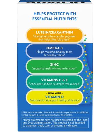 Ocuvite Adult 50+ Eye Vitamins and Mineral Supplements with Lutein Zeaxanthin and Omega-3 90 Soft Gels (Pack of 3) - Buy Online on GoSupps.com