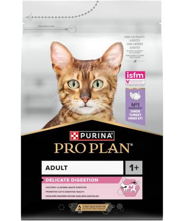 PRO PLAN Adult 1+ DELICATE DIGESTION Rich in Turkey Dry Cat Food 3kg - Buy Online on GoSupps.com