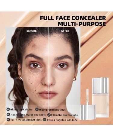 Wear All Over Full Coverage Concealer Liquid Concealer Medium to Full Coverage Concealer Natural Matte Finish & Lightweight Under Eye Concealer (D M) 4.99 g (Pack of 1) D - Buy Online on GoSupps.com
