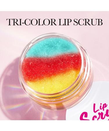 Tri-Color Lip Scrub Exfoliator 20g - Stay Smooth & Repair Cuticle Lock in Moisture Gentle Lip Exfoliator Scrub for Soft Lips Hydrating and Nourishing Perfect for Dry and Flaky Lips - Buy Online on GoSupps.com