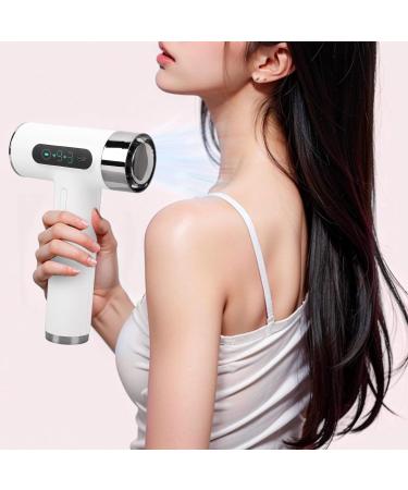Cordless Hair Dryer 300W 100000RPM USB Rechargeable Blow Dryer 9 Wind Speeds 3 Adjustable Temperature Travel Hair Dryer for Outdoor Home