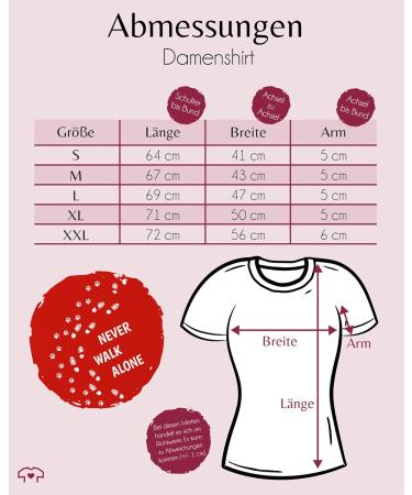 Shirtracer Women's Shirt - Gift for Dog Owners - Never Walk Alone Paw Prints - Red M - International Shipping Available - Buy Online on GoSupps.com