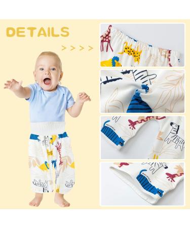Happy Cherry Baby Washable Diaper Skirt | Waterproof Absorbent Training Pants for Boys & Girls | Cartoon Animal World Design | Low Waist Fit - Buy Online on GoSupps.com