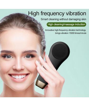 Silicone Facial Cleansing Brush IPX7 Waterproof Mild but Deep Cleaning 15000RPM Vibration Lift Firm and Tone Skin Rechargeable Face Scrub Brush for All Skins Black - Buy Online on GoSupps.com