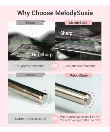 MelodySusie 2.5mm Pear Shape Cuticle Clean Nail Drill Bit 3/32'' Professional Safety Carbide Diamond Under Nail Cleaner for Cuticle Dead Skin Nail Prepare Beginners Bits Series Bit-S Medium Medium-M 4mm Ball Cuticle Bit - Buy Online on GoSupps.com