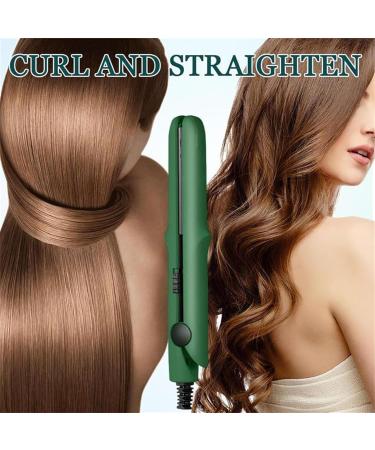 Gadgetcab Curling Iron Gadgetcab Mini Curling Iron Small Travel Curling Iron 2-in-1 Mini Curling Wand & Flat Iron Hair Straightener Portable Travel Curling For All Hair Types (Green) - Buy Online on GoSupps.com