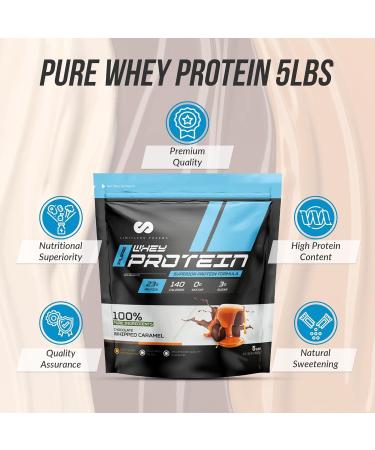 Limitless Pharma Pure Whey Protein | High Protein Whey Concentrate Protein Powder | 23g Protein 6g BCAAs Gluten Free Low Sugar Low Carb Low Lactose | 65 Servings 5LB (Smooth Vanilla) Vanilla 5LB - Buy Online on GoSupps.com
