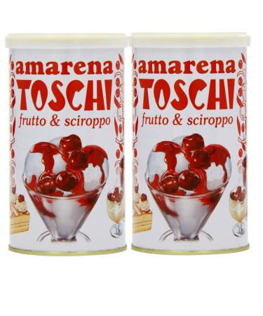 Toschi Amarena Cherries Tin 400 g (Pack of 2)