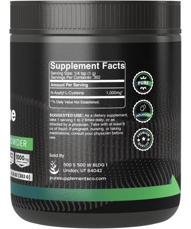 PURE ORIGINAL INGREDIENTS NAC Powder 12.8 oz | N-Acetyl L-Cysteine Amino Acid | Premium Quality for Optimal Health - Buy Online on GoSupps.com