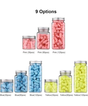 Soft Foam Earplugs Set - Reusable Noise Cancelling Ear Plugs for Sleeping Travel & Work | 30/60/120 PCS Options Available - Hearing Protection Blue - Buy Online on GoSupps.com