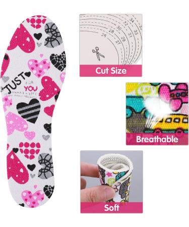 3 Pairs Kids Shoe Insoles | Memory Sponge Soft Breathable Inserts | Cut to Fit Children & Toddler Shoes - Buy Online on GoSupps.com