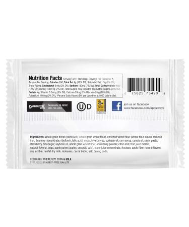 Appleways Whole Grain Strawberry Oatmeal Bars - 2.4 Oz (Pack of 12) - Buy Online on GoSupps.com