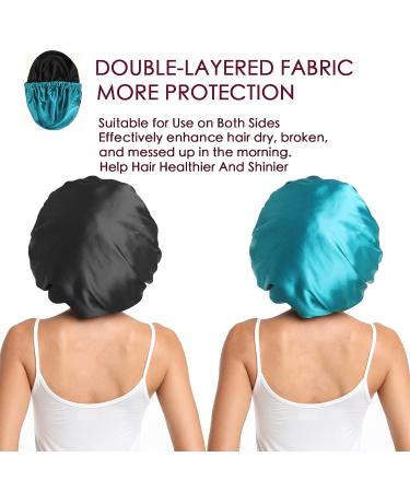COMFYROLL Silk Satin Bonnet for Sleeping and Hair Protection - Blue - Buy Online on GoSupps.com