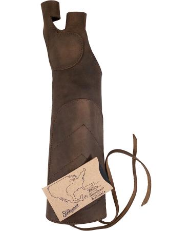 Valhalla Gear Handmade Full Grain Leather Forearm Guard - Bourbon Brown - Buy Online on GoSupps.com