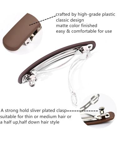 FSMILING Medium Hair Barrettes - 4pcs Matte Automatic Hair Clips for Thick & Fine Hair - Buy Online on GoSupps.com