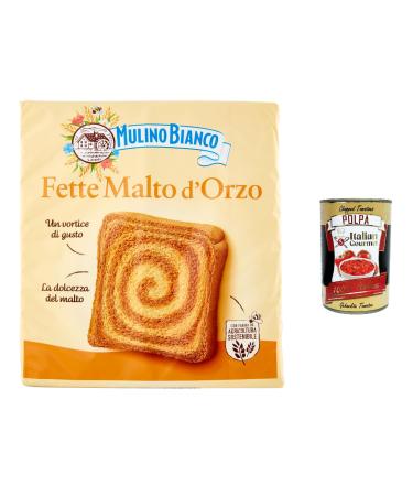 Mulino Bianco Lot of 6 bags of toasted fat The slices of barley malt 315 g Toasted Toasted + Italian gourmet pulp 400 g