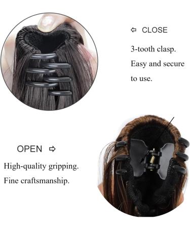 45cm Claw Clip Ponytail Extension Straight Fake Jaw ponytail Hairpieces Faux Hair Pieces Curly High pony tails hair extensions clip on ponytails for women Girls Kids Dark brown) 18 inch/45cm dark brown - Buy Online on GoSupps.com