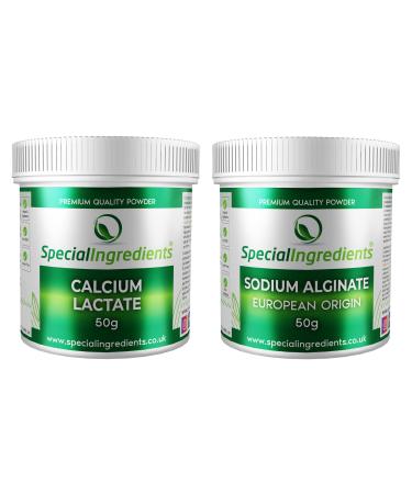 Special Ingredients Molecular Gastronomy Ingredients Calcium Lactate 50g and Sodium Alginate 50g - Buy Online on GoSupps.com
