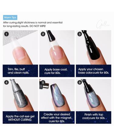Gellen Cat Eye Gel Nail Polish - 18ml Rainbow Glitter UV Gel for Stunning Magnetic Nail Art | Reflective Holographic Effects - Buy Online on GoSupps.com