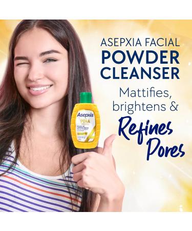 Asepxia Facial Cleanser Powder | Non-Abrasive Exfoliating Face Wash with Pineapple Enzyme for Oily Skin | 1.4 oz - Gentle Water-Activated Foaming Lather - Buy Online on GoSupps.com
