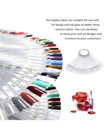 100 Pieces Nail Tips Display Ring - Transparent Nail Swatches for Salon Exercises | Nail Art Showcase - Buy Online on GoSupps.com