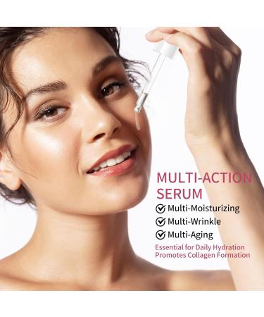 3 Pack Rose Hyaluronic Acid Serum - Moisturizing Anti-Wrinkle Face Care (1FL.OZ) | International Shipping - Buy Online on GoSupps.com
