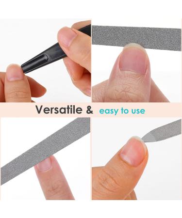 Lusofie 6Pcs Professional Diamond Nail File Double Sided Nail Files Metal Nail File with Non-Slip Handle Manicure Tool Accessories for Home Salon - Buy Online on GoSupps.com