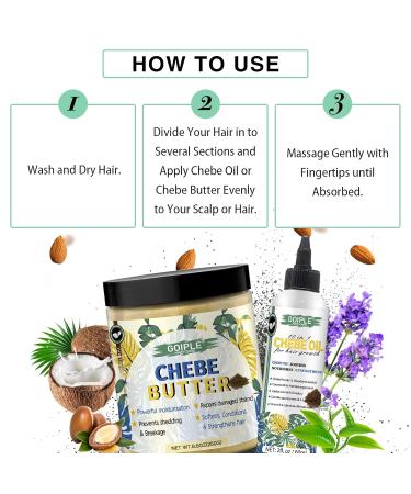 Chebe Hair Growth Oil & Butter - Deep Moisturization for All Hair Types | 8.8oz | Men & Women - Buy Online on GoSupps.com