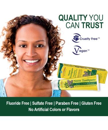 Organix South TheraNeem Naturals Neem Toothpaste with Mint - 4.23 oz | Natural Oral Care - Buy Online on GoSupps.com