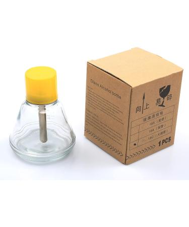 6 Oz Glass Dispenser Bottle for Nail Polish Remover - Clear Glass Pump Sanitizer Container with Metal Core and Dust Cover - Buy Online on GoSupps.com