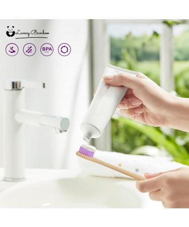 Lamcy Bamboo Toothbrushes for Adults with Medium Bristles | Pack of 8 Natural Bamboo Toothbrush | Eco-Friendly Natural Wooden Toothbrush | Organic Biodegradable Handle | BPA Free Tooth Brushes Adults - 8 Pack - Buy Online on GoSupps.com