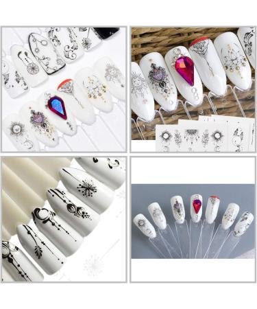 24 Sheets Dream Catcher Nail Stickers Decals MWOOT Nail Art Water Transfer Sticker with Flowers Feather Butterfly Animal for DIY Nail Tips Decoration - Buy Online on GoSupps.com