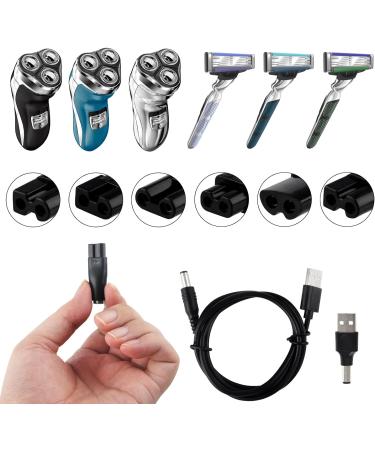 5V USB Mesh Cable Razor Charger Set | 7 Plugs USB Adapter for Remington & Philips Razors | Compatible with All Electric Haircut Devices - Buy Online on GoSupps.com