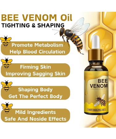 Bee Venom Oil - Bee Venom S-li-mming Oil - Bee Venom Firming Oil for Women & Men - Bee Venom Lymphatic Drainage Oil - Tightening & Shaping Body Oil for Belly Hand Leg - Buy Online on GoSupps.com
