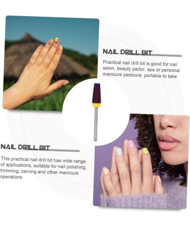 Housoutil nail cuticle nail drill bit Nail supplies Tungsten steel cuticle drill bits for nails alloy drill nail metal nail frog charms for bracelets drill - Buy Online on GoSupps.com