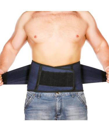 AVESTON Back Support Lower Back Brace for Back Pain Relief - Thin Breathable Rigid 6 ribs Adjustable Lumbar Support Belt Men/Women Keeps Your Spine Straight Surgery Fracture - XLarge 46-52" Belly X-Large (46-52 Inch)