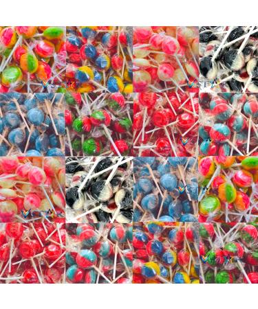 Joseph Dobson & Sons Mega Lollies - Different Flavours Lollipops Candy - Wrapped Mega Lollies (Mixed lollies 60)