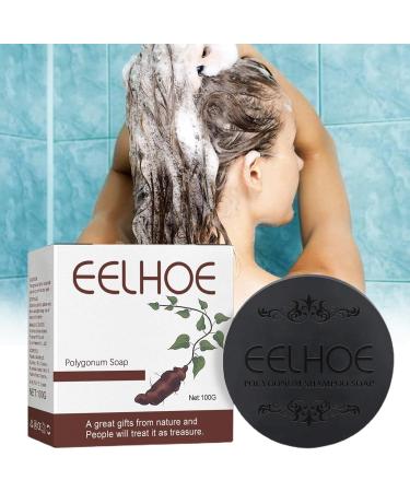  Teksome Black Hair Soap Bar | 100g Shampoo with He Shou Wu Extract - Polygonum Shampoo Bar Soap for Hair Repair Teksome Darkening Shampoo Bar - Buy Online on GoSupps.com