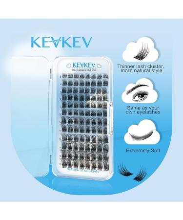 KevKev Individual Eyelashes 96Pcs Cluster Lashes | Natural Wispy Style | DIY Eyelash Extension | C-MIX (8-16mm) Fjord - Buy Online on GoSupps.com