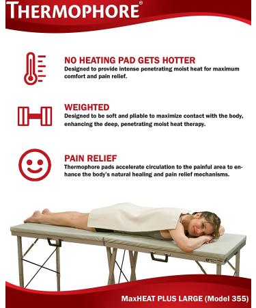 Thermophore MaxHEAT Plus Large Moist Heating Pad 14x27 - Model 355 - 1 Count - Buy Online on GoSupps.com
