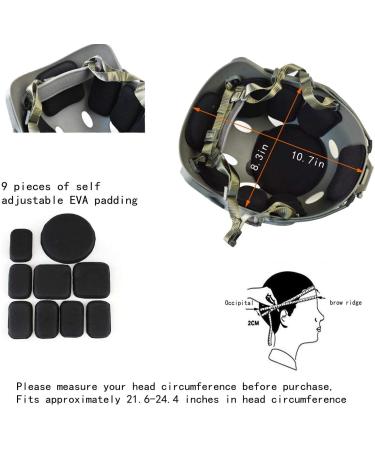 Tactical Foldable Half Face Airsoft Mesh Mask with Ear Protection & Fast Helmet for Adults - ACU - Buy Online on GoSupps.com