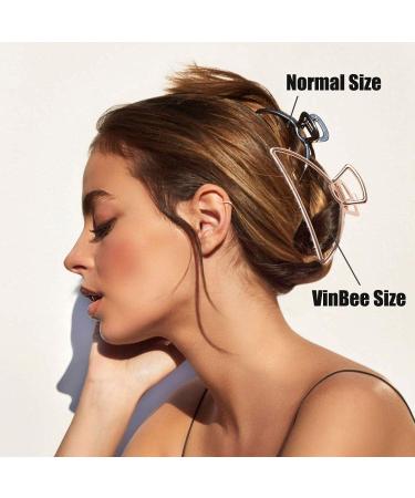 VinBee Metal Hair Clips for Women - Medium Hair Claw Clips 3 Pack (Silver, Gold, Rose Gold) - Buy Online on GoSupps.com