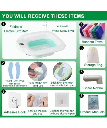 YYY SITZ Electric Bath for Hemorrhoids & Postpartum Care - Portable Green Water Spray Style - Buy Online on GoSupps.com