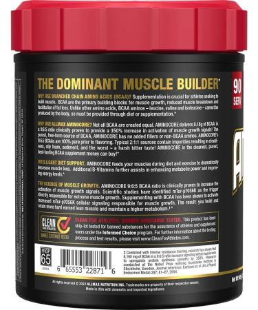 AllMAX Nutrition AminoCore - 90 Servings Blue Raspberry | Essential Amino Acid Supplement - Buy Online on GoSupps.com