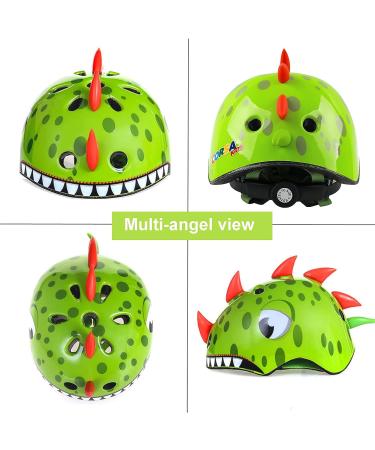 ATPHFETY Toddler Kids Bike Helmet | Multi-Sport Helmet for Cycling Skateboard Scooter Skating | S 50-54 cm Green Dragon - Buy Online on GoSupps.com
