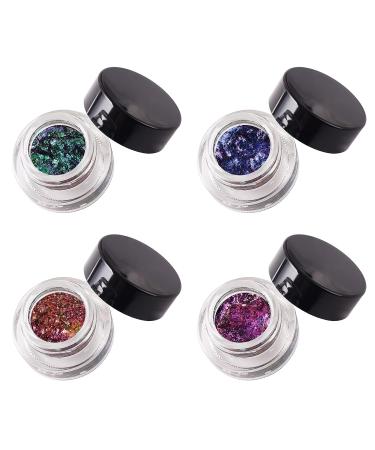 MEICOLY Cream Chameleon Eyeshadow Gel - Intense Color Shifting & Multi Chrome Flakes for Metallic Shimmer - Rain Forest 04 - Buy Online on GoSupps.com