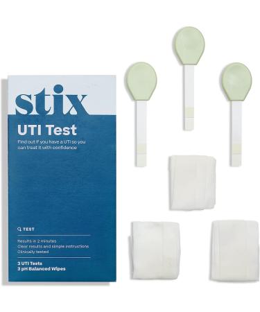 Stix UTI Test Kit - 3 Tests with Instant Results | Accurate & Easy-to-Use | Includes 3 pH-Balanced Wipes - Buy Online on GoSupps.com