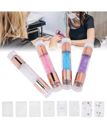 Manicure Stamper Kit 4Sets Manicure Art Stampers Silicone Stamp Pens Double Ended with Nail Seal Plate Manicure Stamp Pen Set for Home Nail Salon Manicure Tools - Buy Online on GoSupps.com