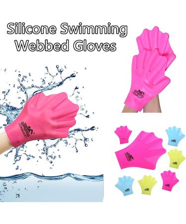 EXCEREY Silicone Webbed Swimming Gloves - Red M - Adult & Kids Water Training Gloves - Buy Online on GoSupps.com