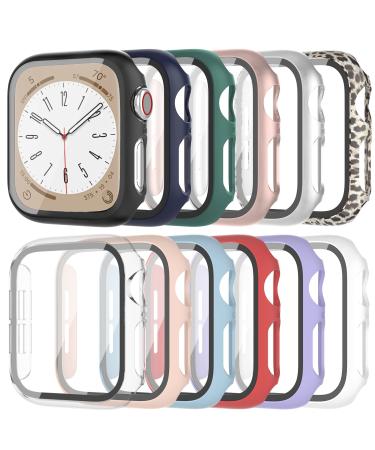 12 Pack Case Compatible with Apple Watch 40mm SE 2 Series 6 5 4 SE with Tempered Glass Screen Protector HASDON Hard PC Bumper Overall Shockproof Protective Cover for iWatch 40mm Accessories Black/White/Silver/Rose Gold/Pink/Clear/Midnight Blue/Green/Red/L